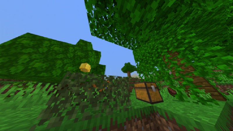 leaves-drop-op-item-addon-minecraft-pe
