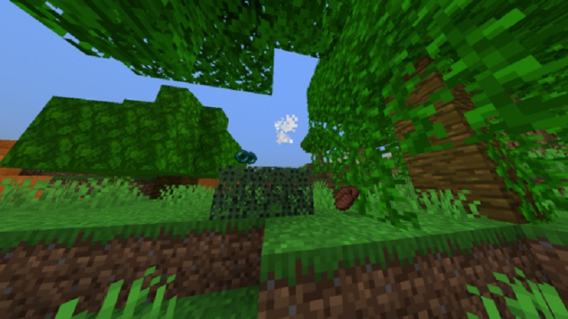 leaves-drop-op-item-addon-minecraft
